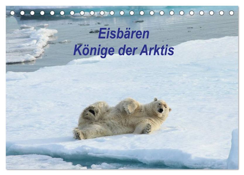 Eisbären - Könige der Arktis (Tischkalender 2026 DIN A5 quer) CALVENDO Monatskalender