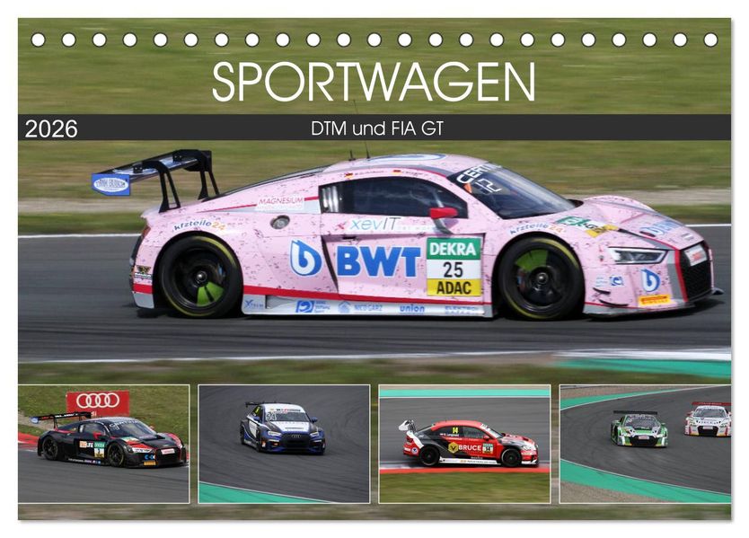 SPORTWAGEN DTM und FIA GT (Tischkalender 2026 DIN A5 quer) CALVENDO Monatskalender