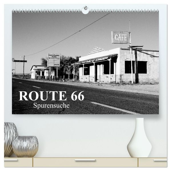 Route 66 (hochwertiger Premium Wandkalender 2026 DIN A2 quer) Kunstdruck in Hochglanz