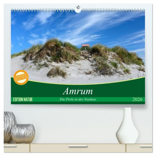 Amrum die Perle in der Nordsee (hochwertiger Premium Wandkalender 2026 DIN A2 quer) Kunstdruck in Hochglanz