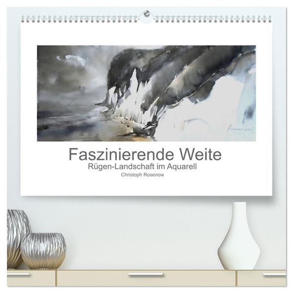 Faszinierende Weite. Rügen-Landschaft im Aquarell (hochwertiger Premium Wandkalender 2026 DIN A2 quer) Kunstdruck in Hochglanz