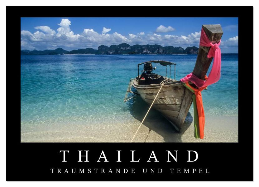 Thailand - Traumstrände und Tempel (Wandkalender 2026 DIN A4 quer) CALVENDO Monatskalender