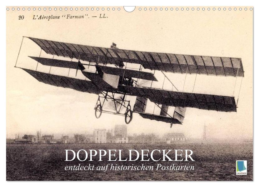 Doppeldecker entdeckt auf historischen Postkarten (Wandkalender 2026 DIN A3 quer) CALVENDO Monatskalender