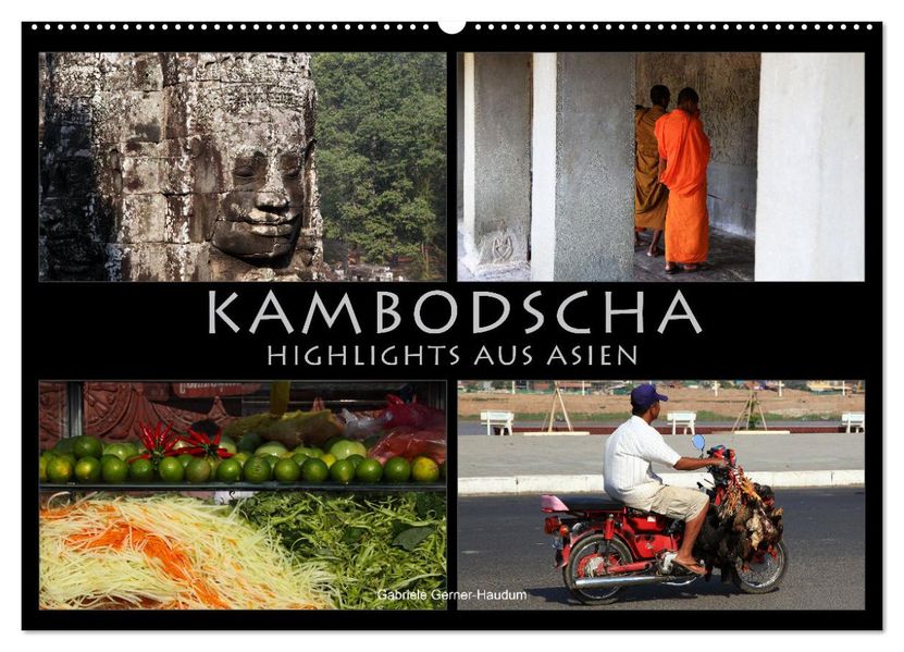 Kambodscha - Highlights aus Asien 2026 (Wandkalender 2026 DIN A2 quer) CALVENDO Monatskalender