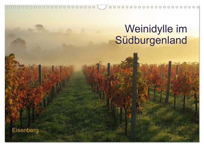 Weinidylle im Südburgenland (Wandkalender 2026 DIN A3 quer) CALVENDO Monatskalender