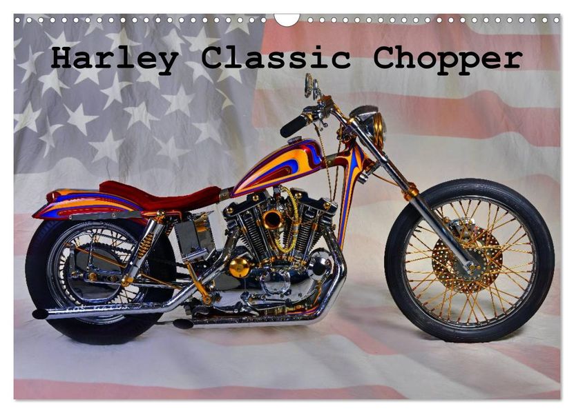 Harley Classic Chopper (Wandkalender 2026 DIN A3 quer) CALVENDO Monatskalender