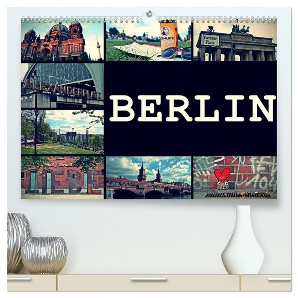 BERLIN horizontal (hochwertiger Premium Wandkalender 2026 DIN A2 quer) Kunstdruck in Hochglanz