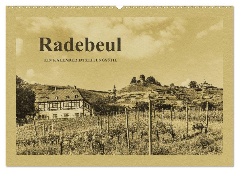 Radebeul - Ein Kalender im Zeitungsstil (Wandkalender 2026 DIN A2 quer) CALVENDO Monatskalender