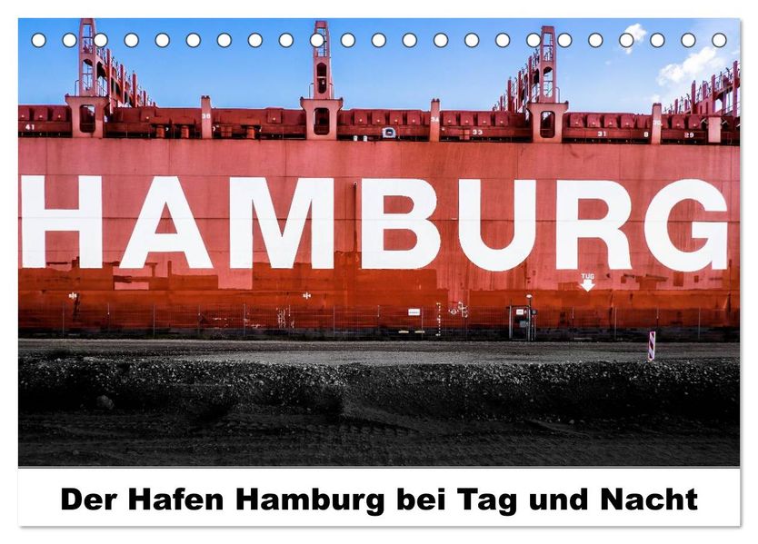 Der Hafen Hamburg bei Tag und Nacht (Tischkalender 2026 DIN A5 quer) CALVENDO Monatskalender