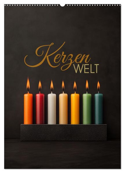 Kerzenwelt (Wandkalender 2026 DIN A2 hoch) CALVENDO Monatskalender