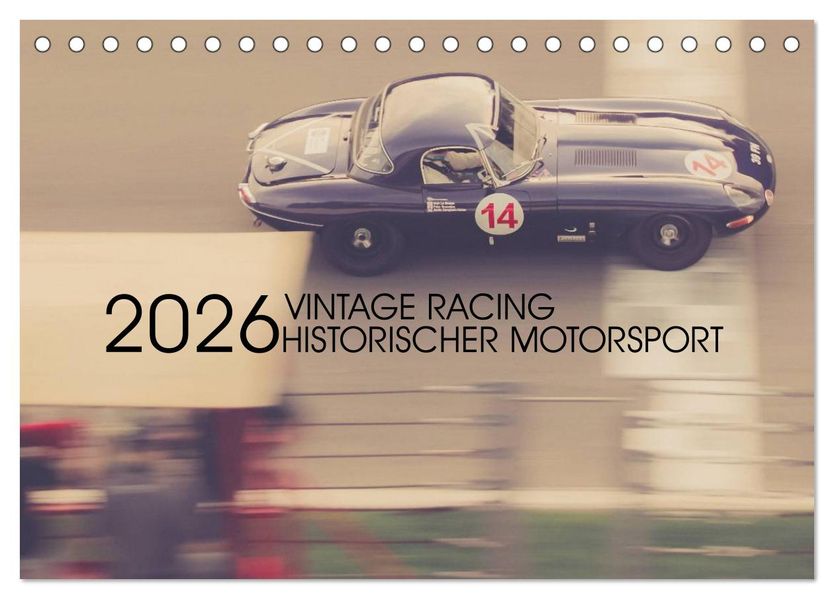 Vintage Racing historischer Motorsport (Tischkalender 2026 DIN A5 quer) CALVENDO Monatskalender