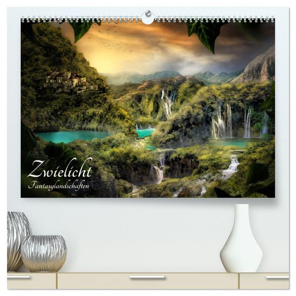 Zwielicht - Fantasylandschaften (hochwertiger Premium Wandkalender 2026 DIN A2 quer) Kunstdruck in Hochglanz