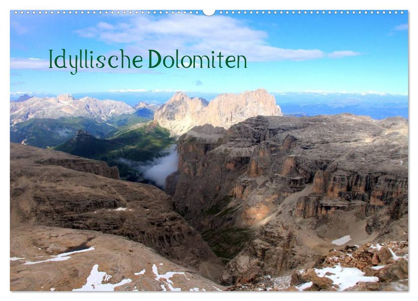 Idyllische Dolomiten (Wandkalender 2026 DIN A2 quer) CALVENDO Monatskalender