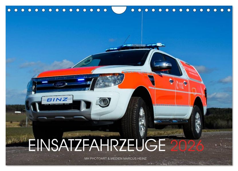 Einsatzfahrzeuge (Wandkalender 2026 DIN A4 quer) CALVENDO Monatskalender