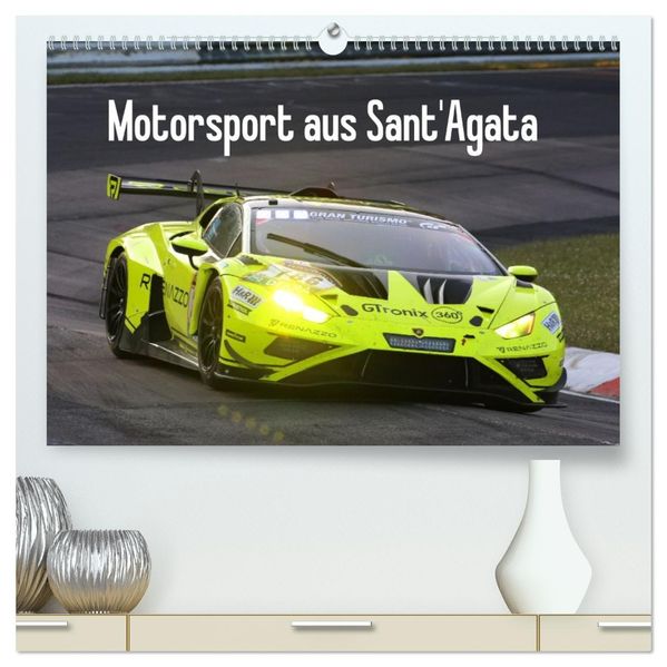 Motorsport aus Sant'Agata (hochwertiger Premium Wandkalender 2026 DIN A2 quer) Kunstdruck in Hochglanz