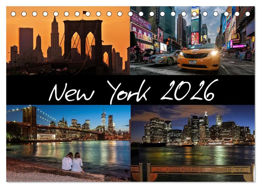 New York (Tischkalender 2026 DIN A5 quer) CALVENDO Monatskalender
