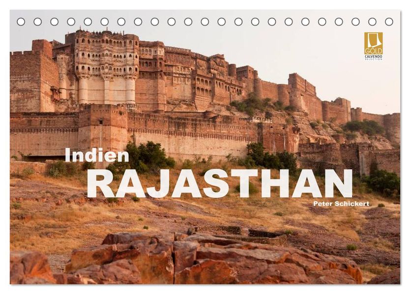 Indien - Rajasthan (Tischkalender 2026 DIN A5 quer) CALVENDO Monatskalender