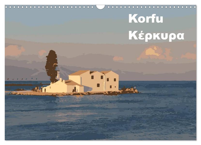 Korfu - Kerkira (Wandkalender 2026 DIN A3 quer) CALVENDO Monatskalender