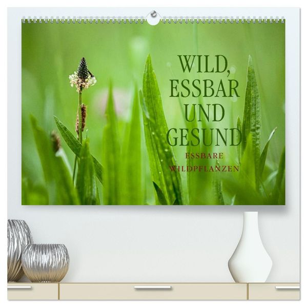 WILD ESSBAR UND GESUND Essbare Wildpflanzen (hochwertiger Premium Wandkalender 2026 DIN A2 quer) Kunstdruck in Hochglanz