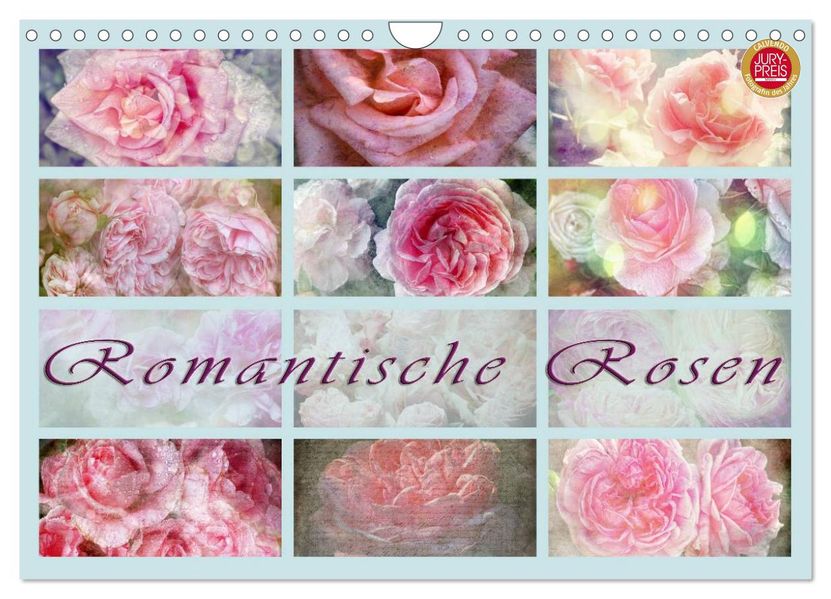 Romantische Rosen (Wandkalender 2026 DIN A4 quer) CALVENDO Monatskalender