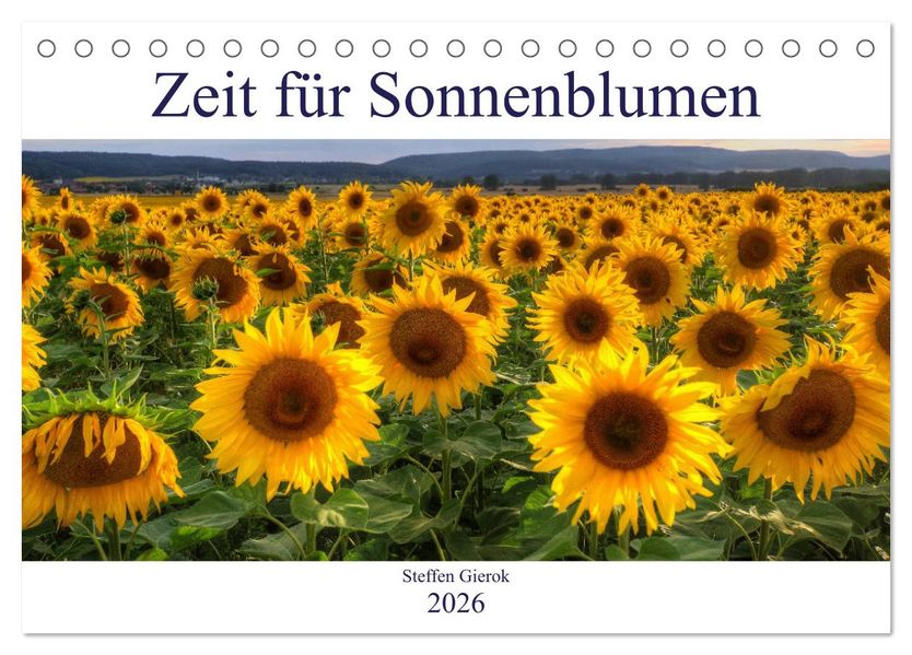 Zeit für Sonnenblumen (Tischkalender 2026 DIN A5 quer) CALVENDO Monatskalender