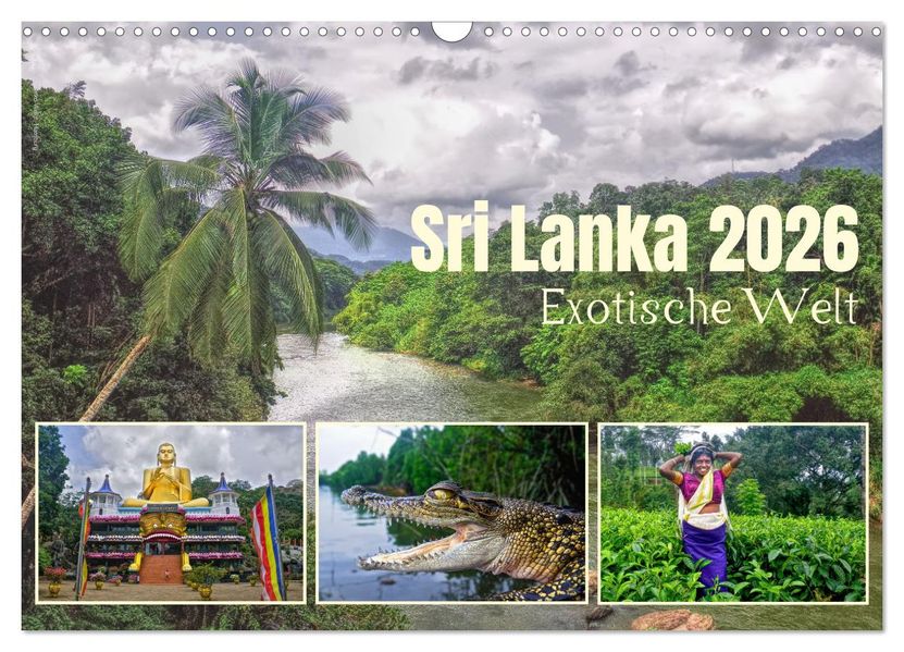 Sri Lanka 2026 - Exotische Welt (Wandkalender 2026 DIN A3 quer) CALVENDO Monatskalender