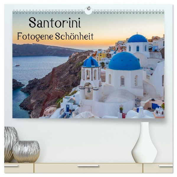 Santorini - Fotogene Schönheit (hochwertiger Premium Wandkalender 2026 DIN A2 quer) Kunstdruck in Hochglanz
