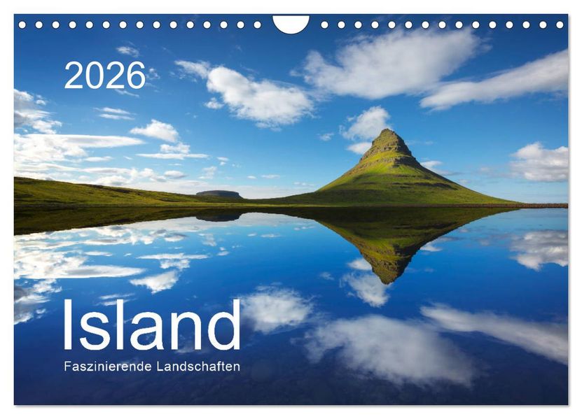 ISLAND 2026 - Faszinierende Landschaften (Wandkalender 2026 DIN A4 quer) CALVENDO Monatskalender