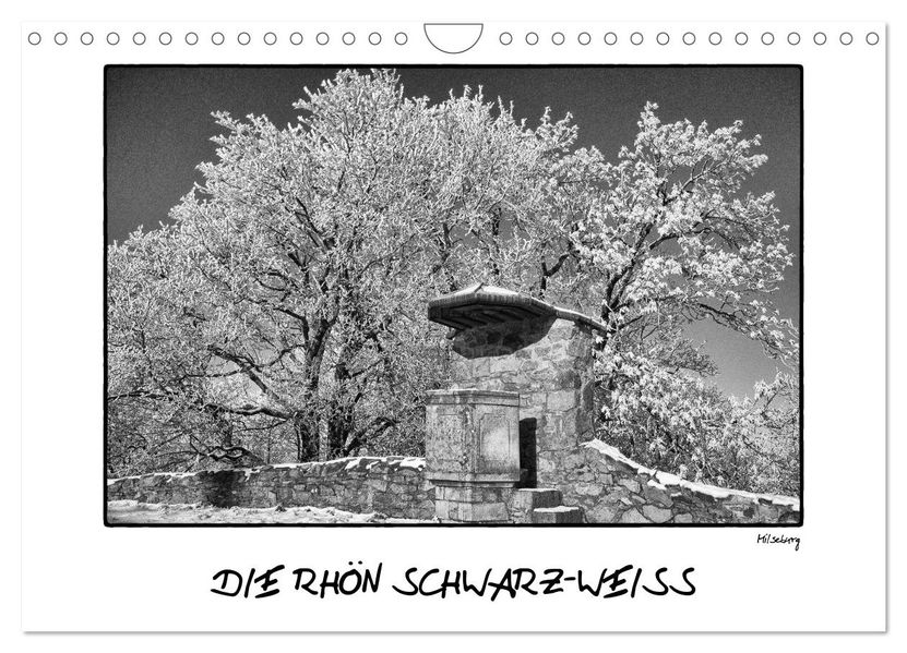 RHÖN SCHWARZ-WEISS (Wandkalender 2026 DIN A4 quer) CALVENDO Monatskalender