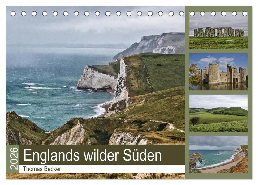 Englands wilder Süden (Tischkalender 2026 DIN A5 quer) CALVENDO Monatskalender
