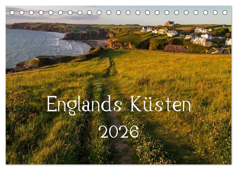 Englands Küsten 2026 (Tischkalender 2026 DIN A5 quer) CALVENDO Monatskalender