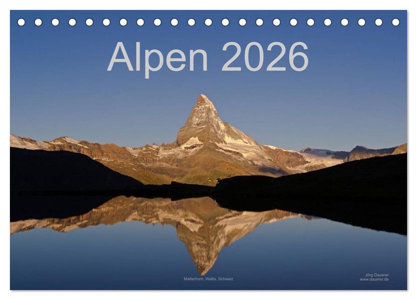 Alpen (Tischkalender 2026 DIN A5 quer) CALVENDO Monatskalender