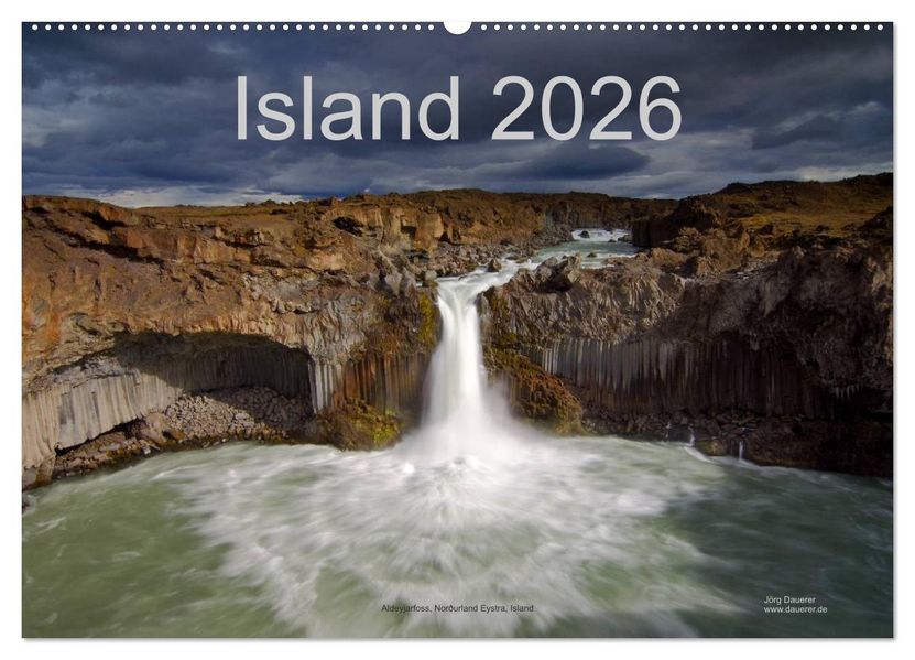 Island (Wandkalender 2026 DIN A2 quer) CALVENDO Monatskalender