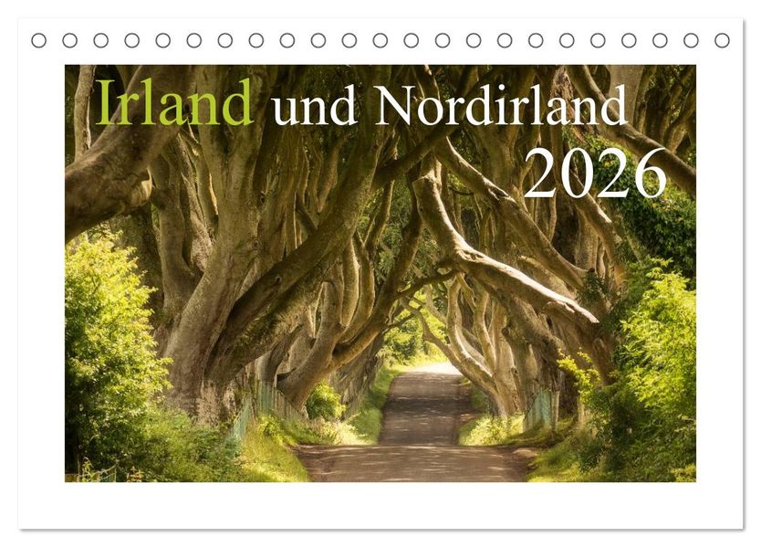 Irland und Nordirland 2026 (Tischkalender 2026 DIN A5 quer) CALVENDO Monatskalender
