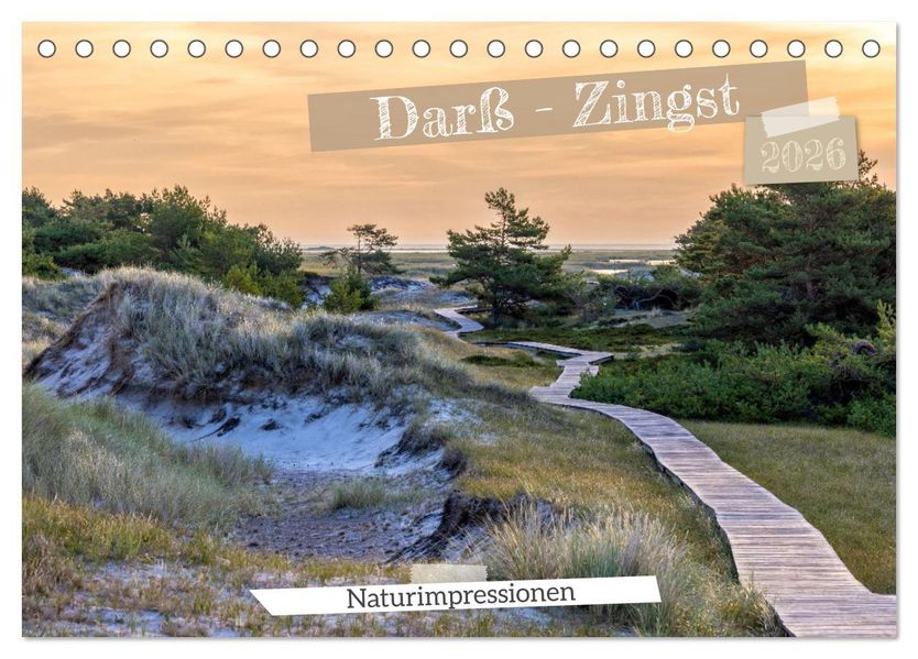 Darß-Zingst Naturimpressionen (Tischkalender 2026 DIN A5 quer) CALVENDO Monatskalender