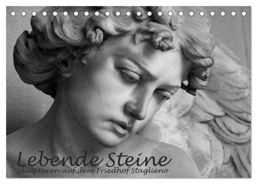 Lebende Steine - Skulpturen auf dem Friedhof Staglieno (Tischkalender 2026 DIN A5 quer) CALVENDO Monatskalender