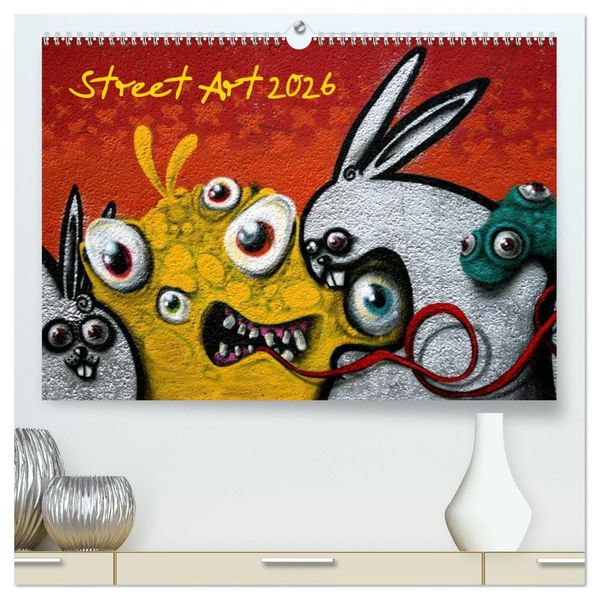 Street-Art 2026 / CH-Version (hochwertiger Premium Wandkalender 2026 DIN A2 quer) Kunstdruck in Hochglanz