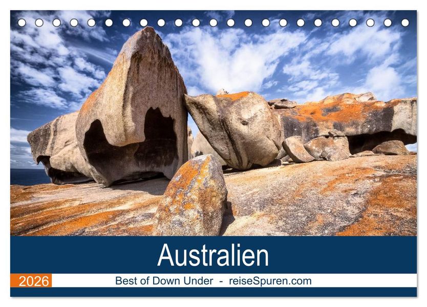 Australien 2026 Best of Down Under (Tischkalender 2026 DIN A5 quer) CALVENDO Monatskalender