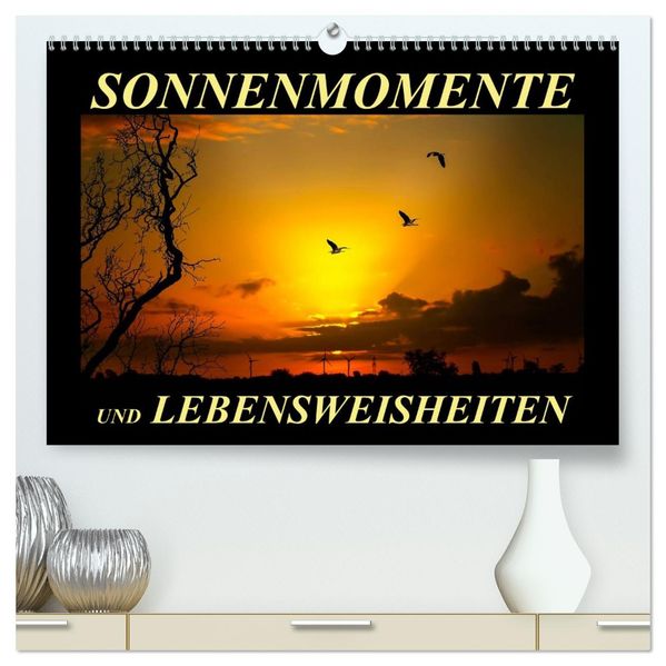 Sonnenmomente und Lebensweisheiten (hochwertiger Premium Wandkalender 2026 DIN A2 quer) Kunstdruck in Hochglanz