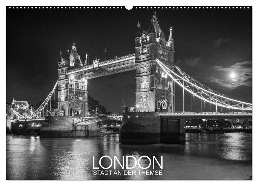 London Stadt an der Themse (Wandkalender 2026 DIN A2 quer) CALVENDO Monatskalender