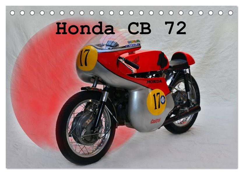 Honda CB 72 (Tischkalender 2026 DIN A5 quer) CALVENDO Monatskalender