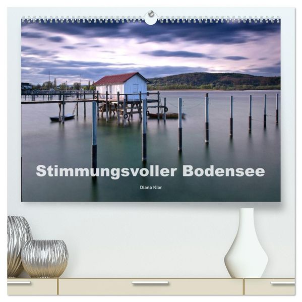 Stimmungsvoller Bodensee (hochwertiger Premium Wandkalender 2026 DIN A2 quer) Kunstdruck in Hochglanz