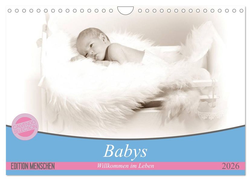 Babys - Willkommen im Leben (Wandkalender 2026 DIN A4 quer) CALVENDO Monatskalender