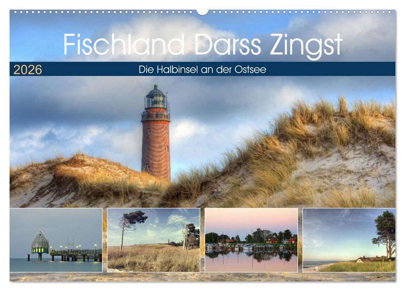 Fischland Darß Zingst - Die Halbinsel an der Ostsee (Wandkalender 2026 DIN A2 quer) CALVENDO Monatskalender