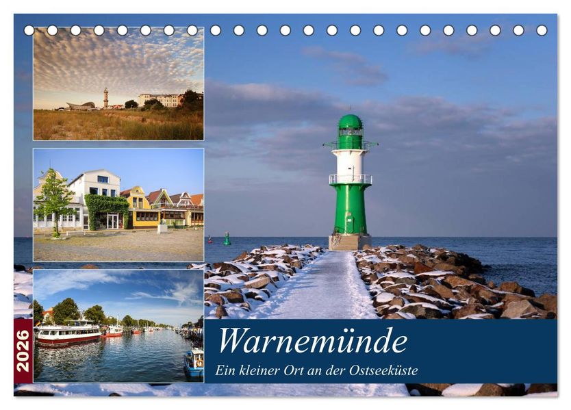 Urlaub in Warnemünde (Tischkalender 2026 DIN A5 quer) CALVENDO Monatskalender