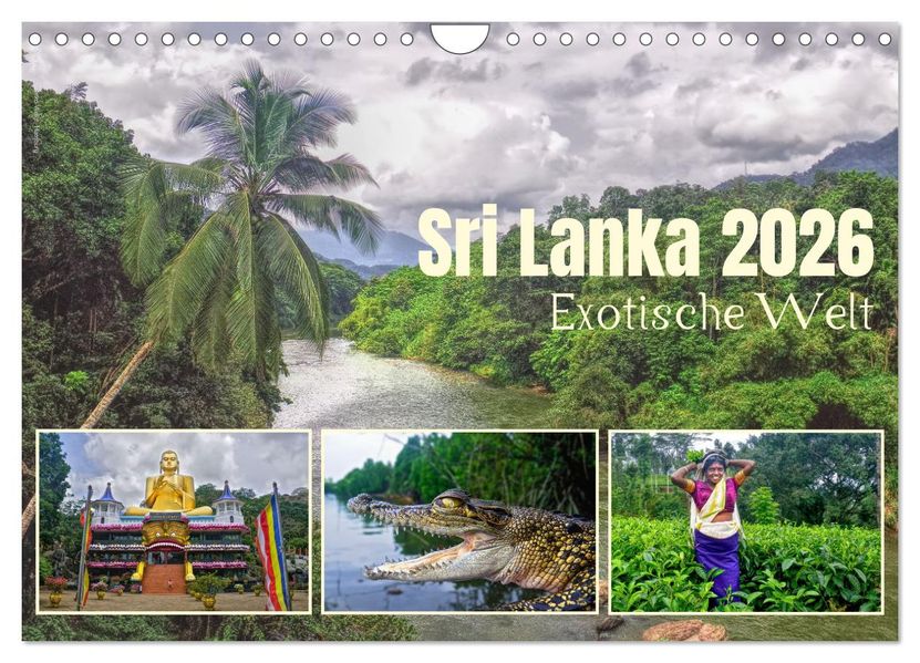 Sri Lanka 2026 - Exotische Welt (Wandkalender 2026 DIN A4 quer) CALVENDO Monatskalender