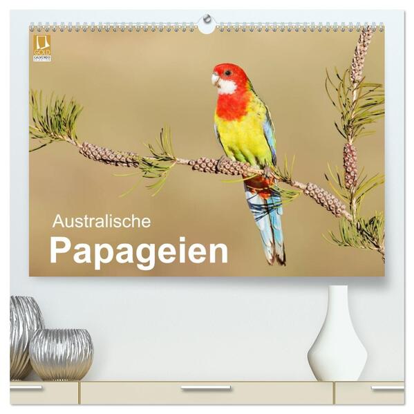Australische Papageien (hochwertiger Premium Wandkalender 2026 DIN A2 quer) Kunstdruck in Hochglanz
