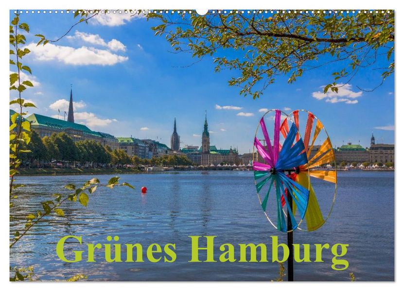 Grünes Hamburg (Wandkalender 2026 DIN A2 quer) CALVENDO Monatskalender