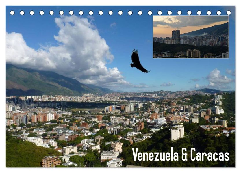 Venezuela & Caracas (Tischkalender 2026 DIN A5 quer) CALVENDO Monatskalender