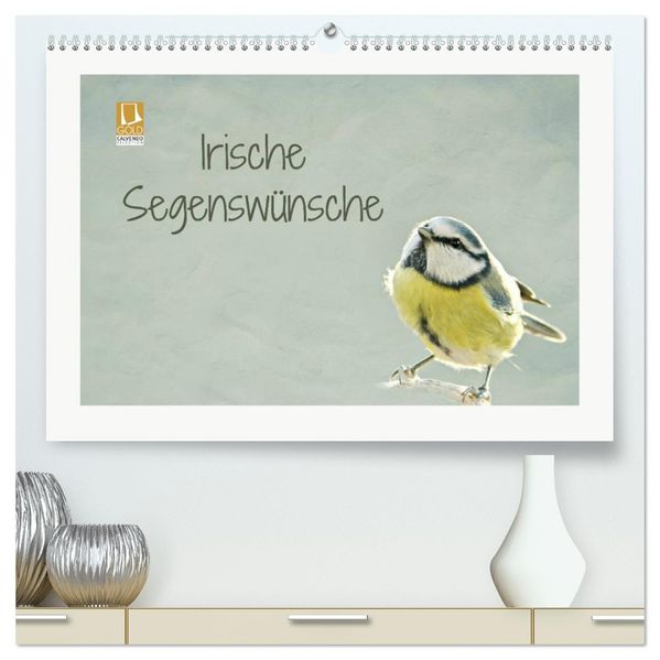 Irische Segenswünsche (hochwertiger Premium Wandkalender 2026 DIN A2 quer) Kunstdruck in Hochglanz
